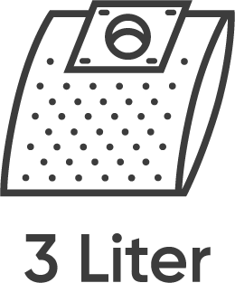 Großes Staubvolumen Großes Staubvolumen